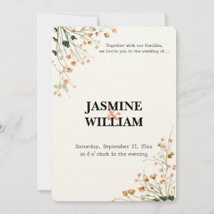 🌿 Faire-part de mariage botanique minimal 💌 ✨