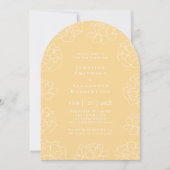 Faire-part de mariage botanique minimal Pastel (Devant)