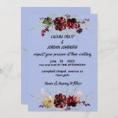 Faire-part de mariage BOTANIQUE minimaliste (Devant / Derrière)