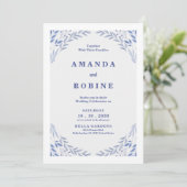 Faire-part de mariage botanique minimaliste (Debout devant)