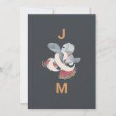 Faire-part de mariage botanique minimaliste (Dos)