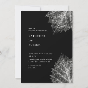 Faire-part de mariage botanique minimaliste