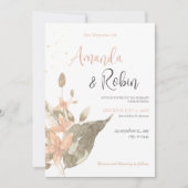 Faire-part de mariage botanique minimaliste (Devant)