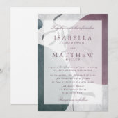 Faire-Part de Mariage Botanique Moderne (Devant / Derrière)