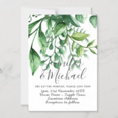 Faire-part de mariage botanique moderne magnétique (Recto)