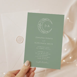 Faire-part de mariage botanique mystique