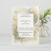 Faire-part de mariage botanique neutre (Debout devant)