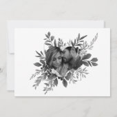 Faire-part de mariage botanique noir et blanc (Dos)