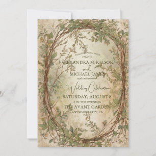 Faire-part de mariage botanique Oasis Palm Fan séc