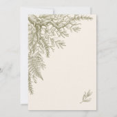 Faire-part de mariage botanique Olive Tree Fern (Dos)