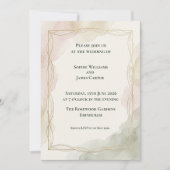 Faire-part de mariage botanique pastel (Devant)