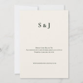 Faire-part de mariage botanique pastel (Dos)