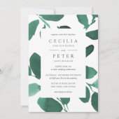 Faire-part de mariage botanique pressée | Emerald (Devant)