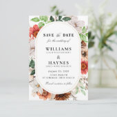 Faire-part de mariage botanique romantique (Debout devant)