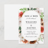 Faire-part de mariage botanique romantique (Devant / Derrière)
