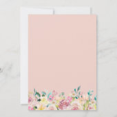 Faire-part de mariage botanique rose pastel (Dos)