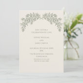 Faire-part de mariage botanique sauge (Debout devant)