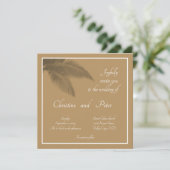 Faire-part de mariage botanique simple (Debout devant)