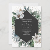 Faire-part de mariage Botanique Tropical Et Gold (Devant)