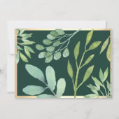 Faire-part de mariage botanique vert émeraude pour (Dos)