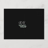 Faire-part de mariage botanique vert noir (Dos)