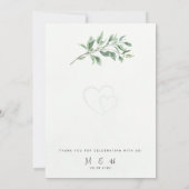Faire-part de mariage botanique vert sauge modifia (Dos)
