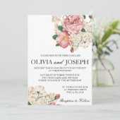 Faire-part de mariage botanique vintage (Debout devant)