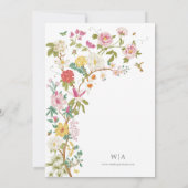 Faire-part de mariage botanique vintage (Dos)