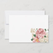 Faire-part de mariage botanique vintage RSVP (Dos)