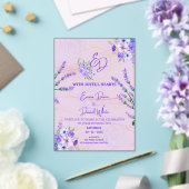 Faire-part de mariage botanique violet élégant (Insitu (Mariage))