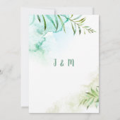 Faire-part de mariage Botaniques Pink Green Gold (Dos)