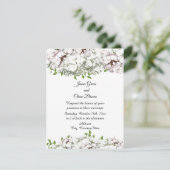 Faire-part de mariage bouquet de fleurs mixtes (Debout devant)