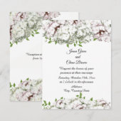 Faire-part de mariage bouquet de fleurs mixtes (Devant / Derrière)