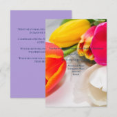 Faire-part de mariage bouquet de tulipes (Devant / Derrière)