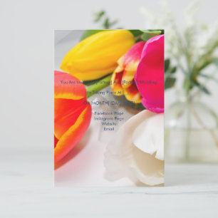 Faire-part de mariage bouquet de tulipes