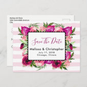 Faire-part de mariage Bouquet floral de Rose & Pop (Devant / Derrière)