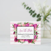 Faire-part de mariage Bouquet floral de Rose & Pop (Debout devant)