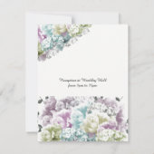 Faire-part de mariage Bouquet Pastel Mixte (Dos)