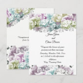 Faire-part de mariage Bouquet Pastel Mixte (Devant / Derrière)