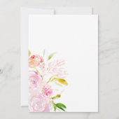 Faire-part de mariage Bouquet Rose aquarelle  (Dos)