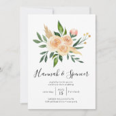 Faire-part de mariage Bouquet Rose Peach (Devant)