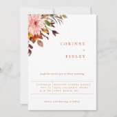 Faire-part de mariage Bouquet rustique d'automne (Devant)