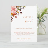 Faire-part de mariage Bouquet rustique d'automne (Debout devant)