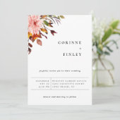 Faire-part de mariage Bouquet Rustique d'Automne (Debout devant)