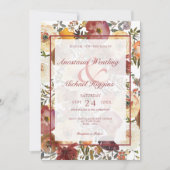 Faire-part de mariage Bouquets d'aquarelle d'autom (Devant)