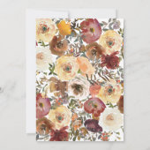 Faire-part de mariage Bouquets d'aquarelle d'autom (Dos)