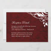 Faire-part de mariage bourguignonne classique (Dos)