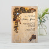 Faire-part de mariage Boutons rustiques (Debout devant)