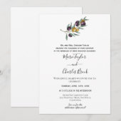 Faire-part de mariage Branche d'olivier (Devant / Derrière)