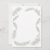 Faire-Part de Mariage Branche d'Olivier Minimalist (Dos)